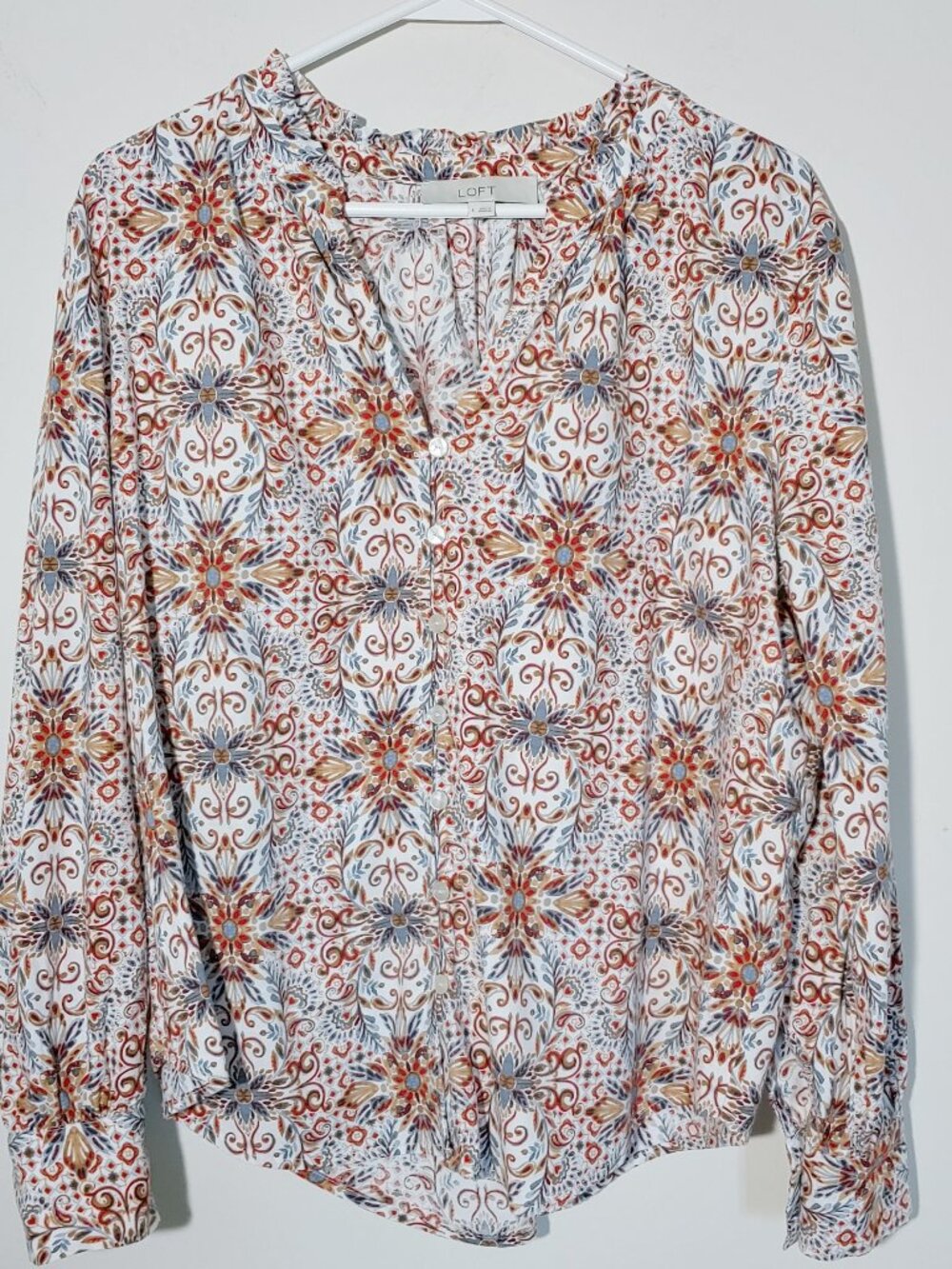 Loft Blouse Sz L Cream